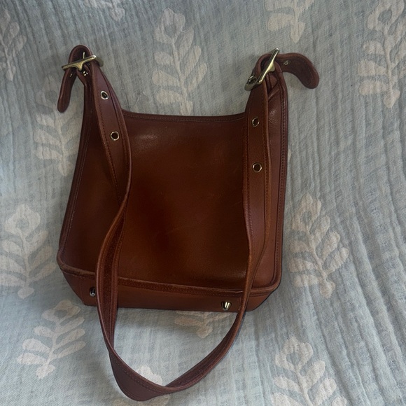 Coach Handbags - Coach Dark Brown Leather Shoulder Bag